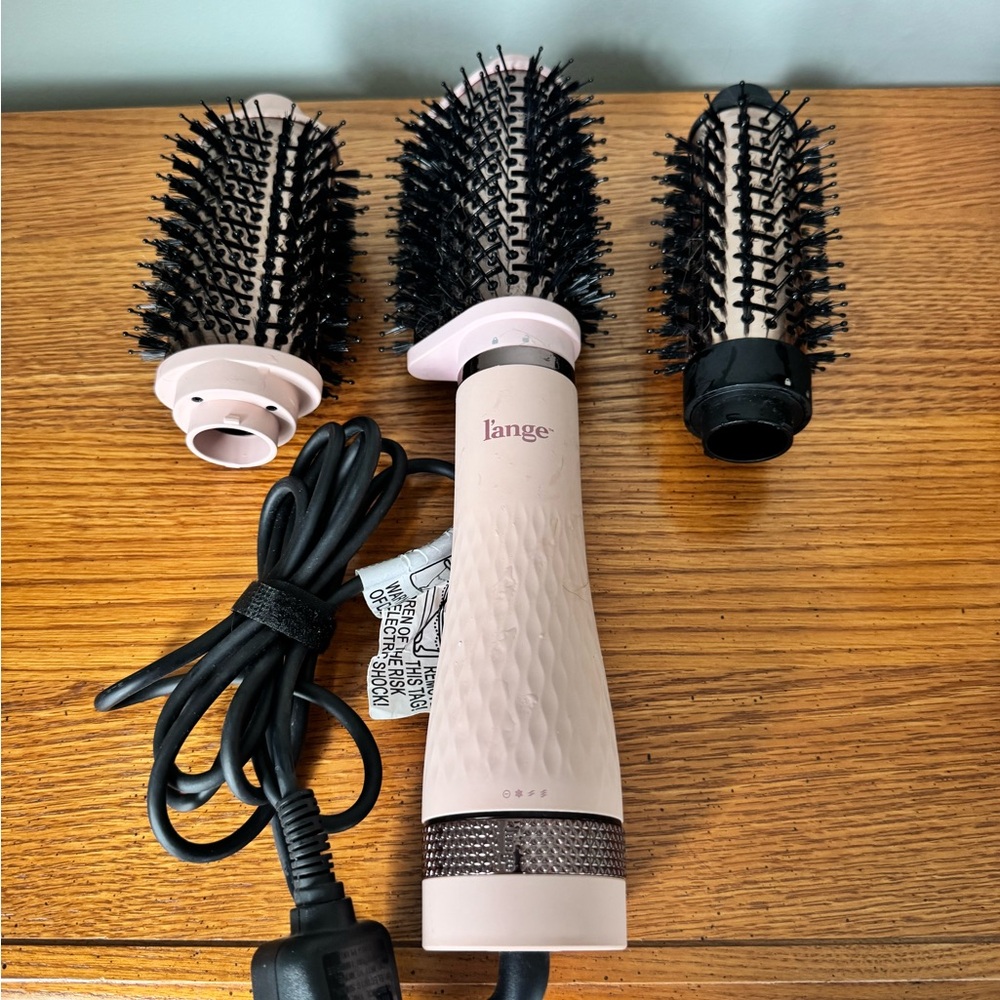 Lange Pink Multi-Head Hot Air Styling Brush with Interchangeable Barrels